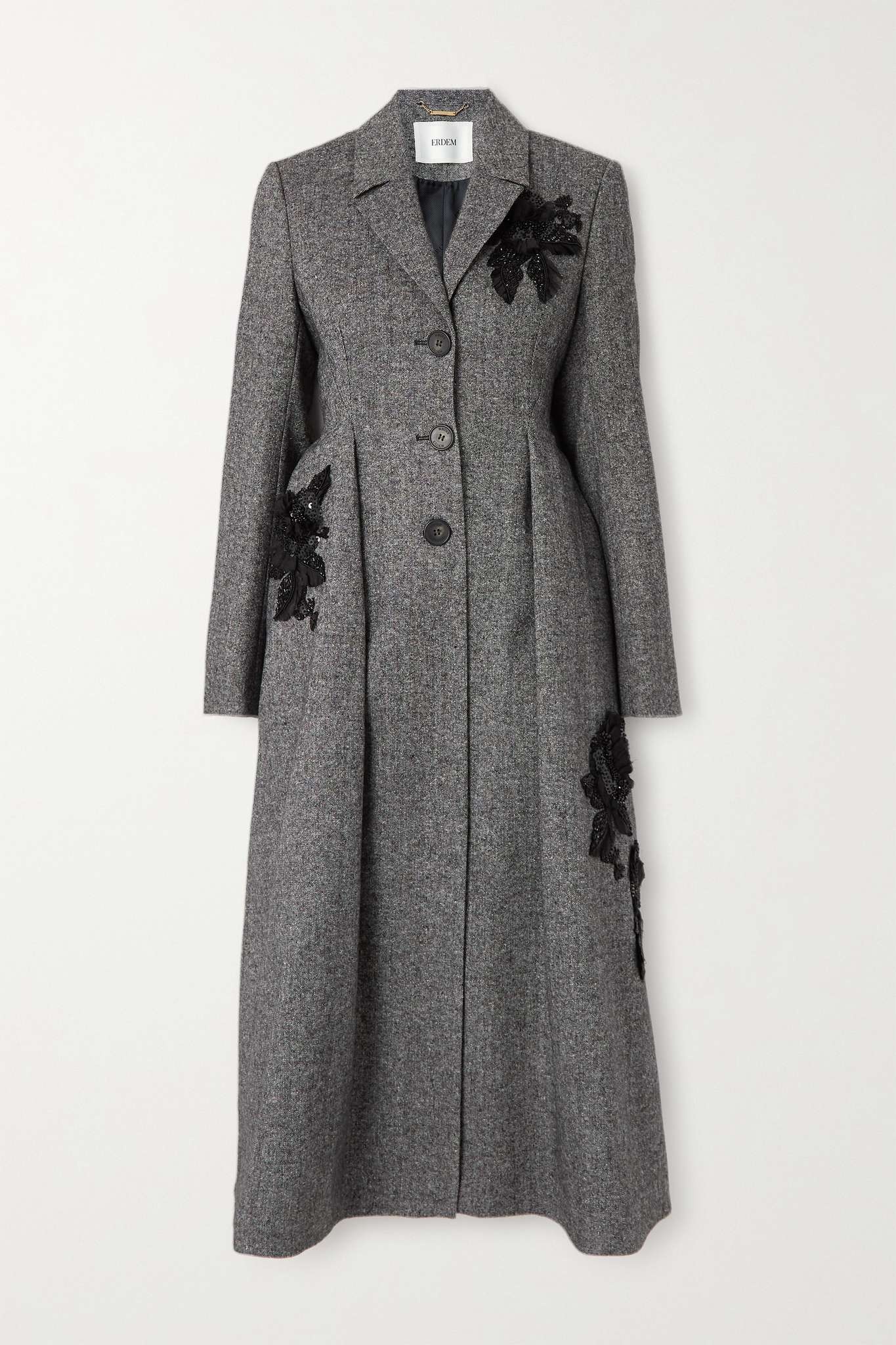 Stephanie embellished stretch-tweed coat - 1