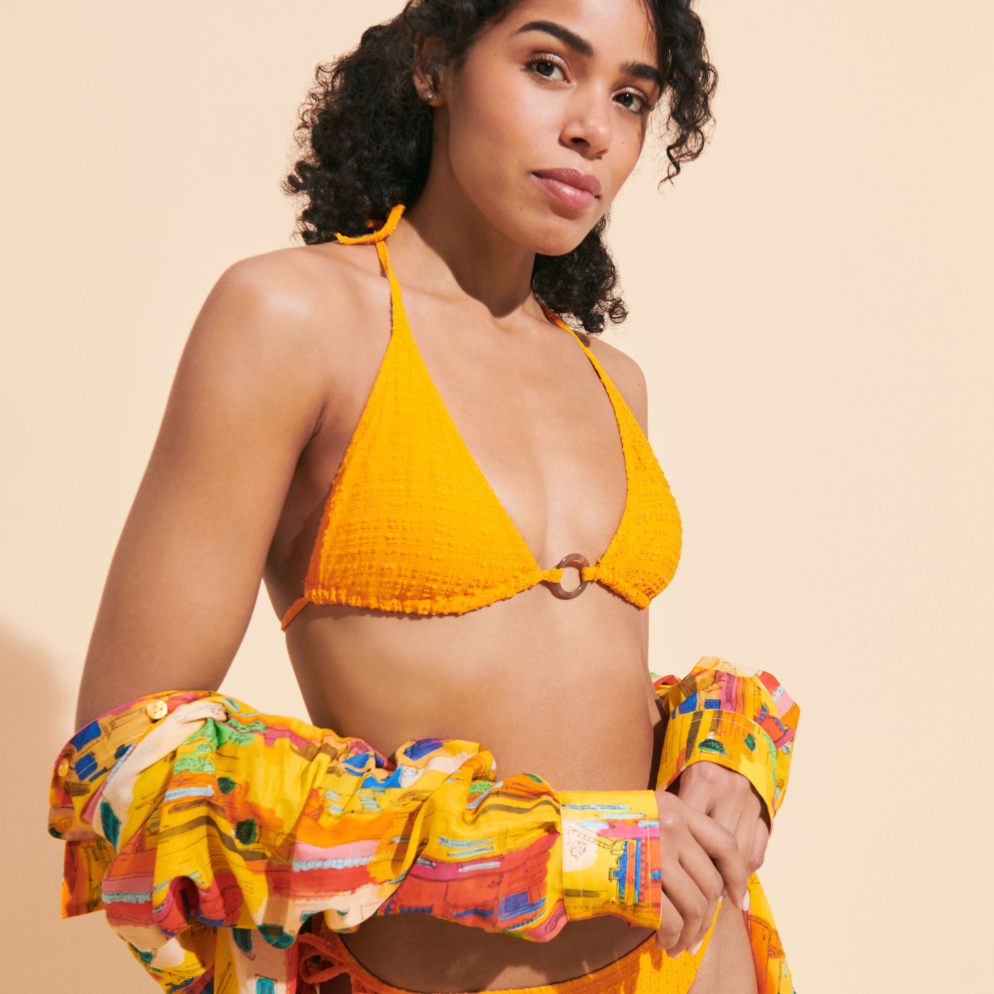 Women Triangle Bikini Top Plumetis - 5