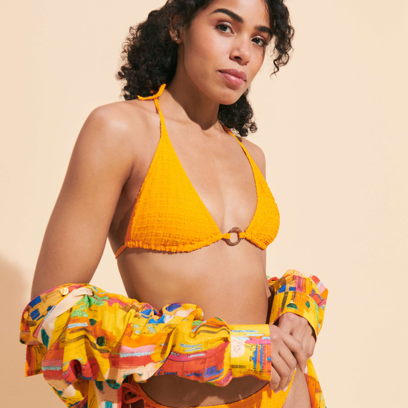 Women Triangle Bikini Top Plumetis 5