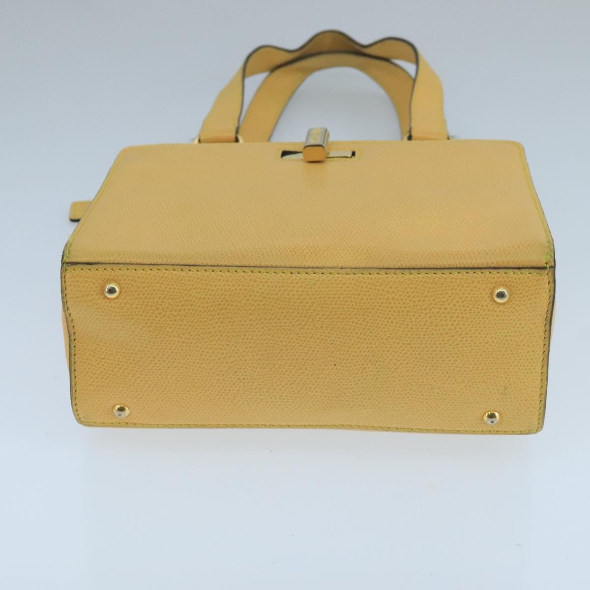 CELINE Hand Bag Leather Yellow Gold - 9