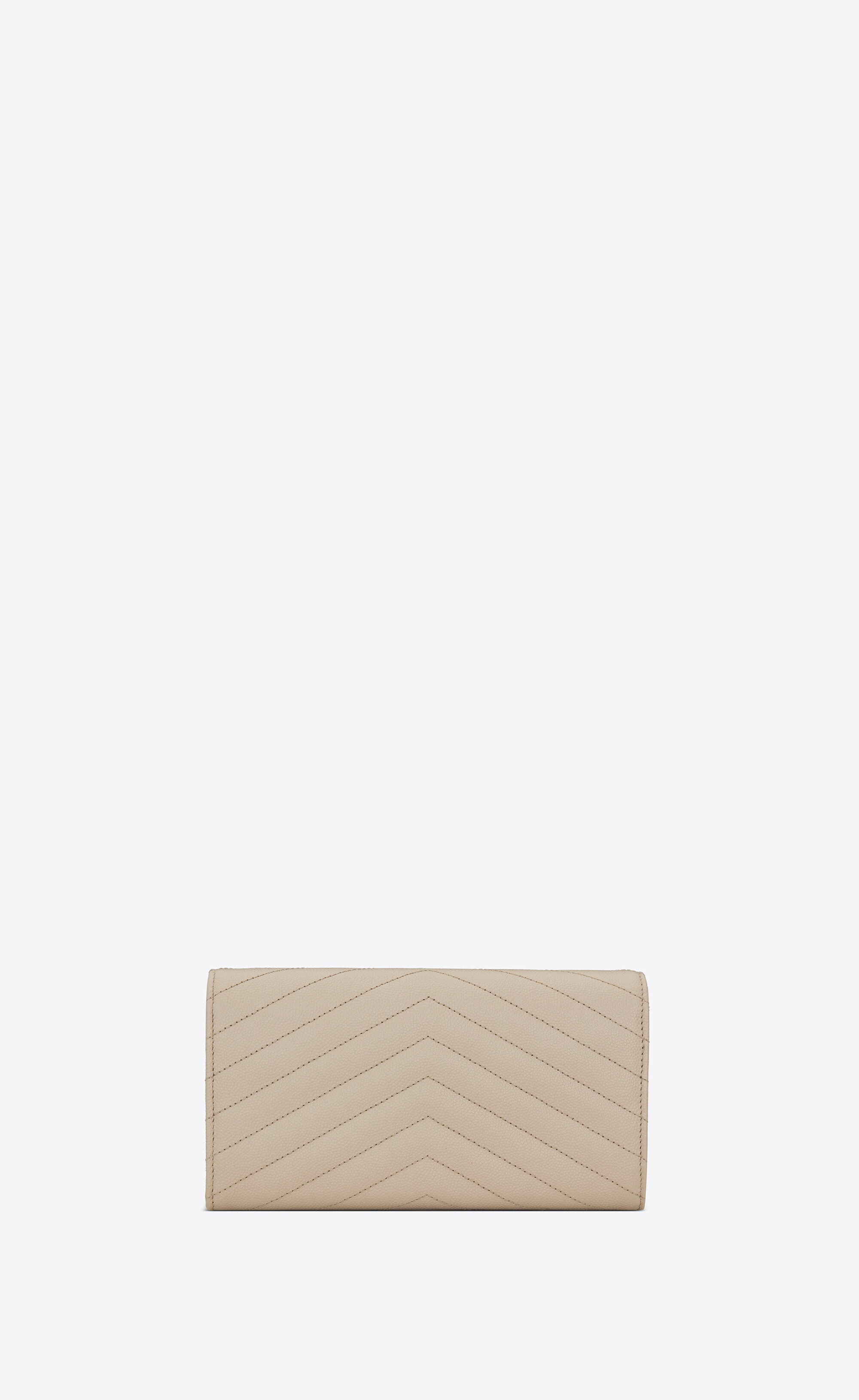 monogram large flap wallet in grain de poudre embossed leather - 2