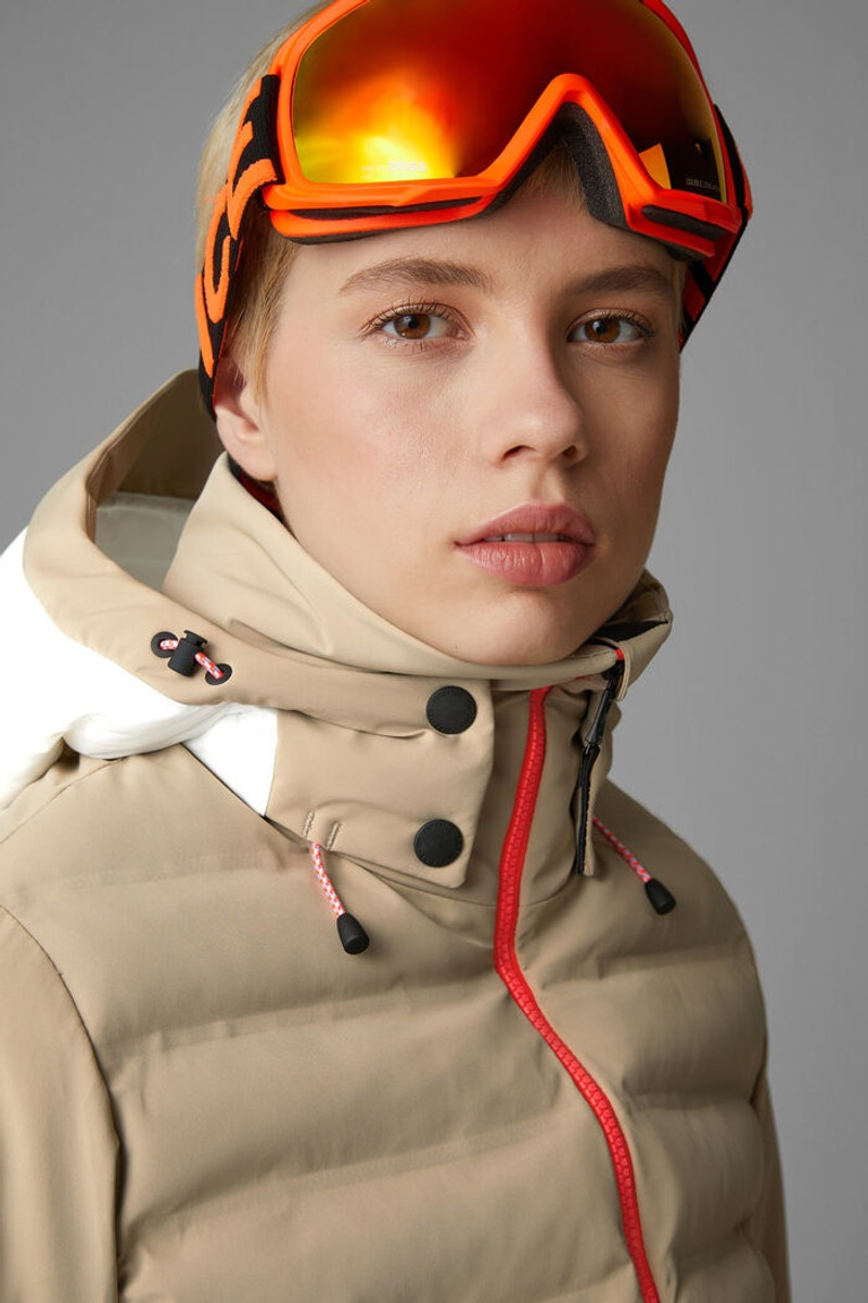 Janka Ski jacket in Caramel/White 5