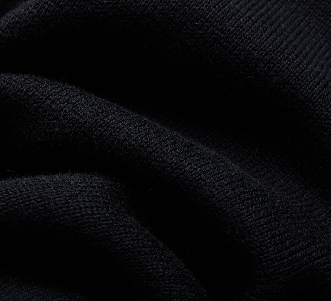 Knit Polo - Black Pima Cotton - 4