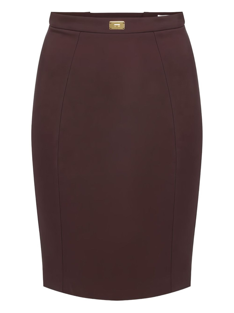 logo-plaque criss-cross skirt 1