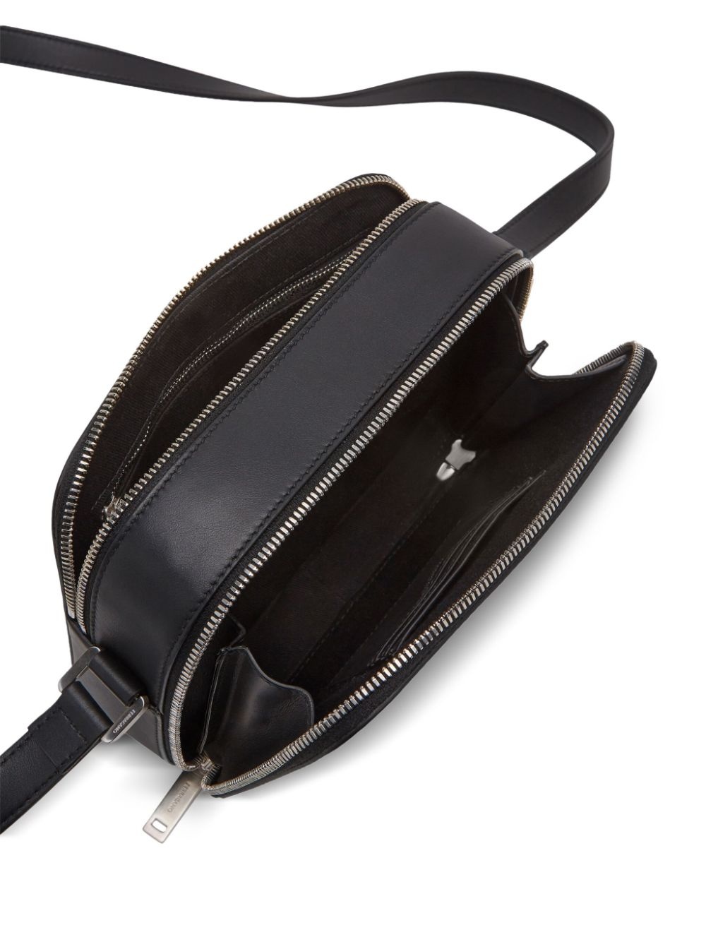 logo-debossed leather shoulder bag - 4