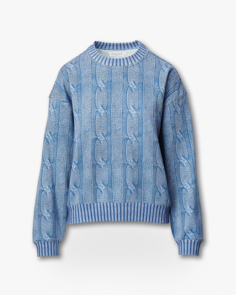 Miramar Cable-Effect Sweatshirt Cotton Fleece 1