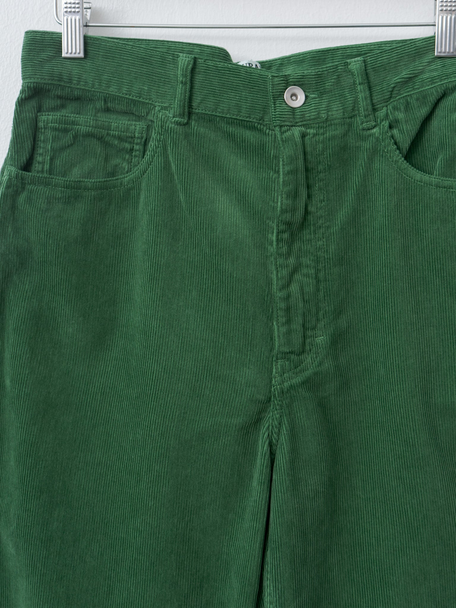 Pigment Dyed Finx Corduroy Wide 5P Pants - Forest Green - 5