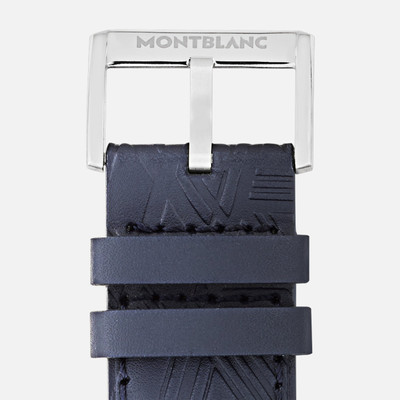 Montblanc Blue calf strap with gray pin buckle outlook