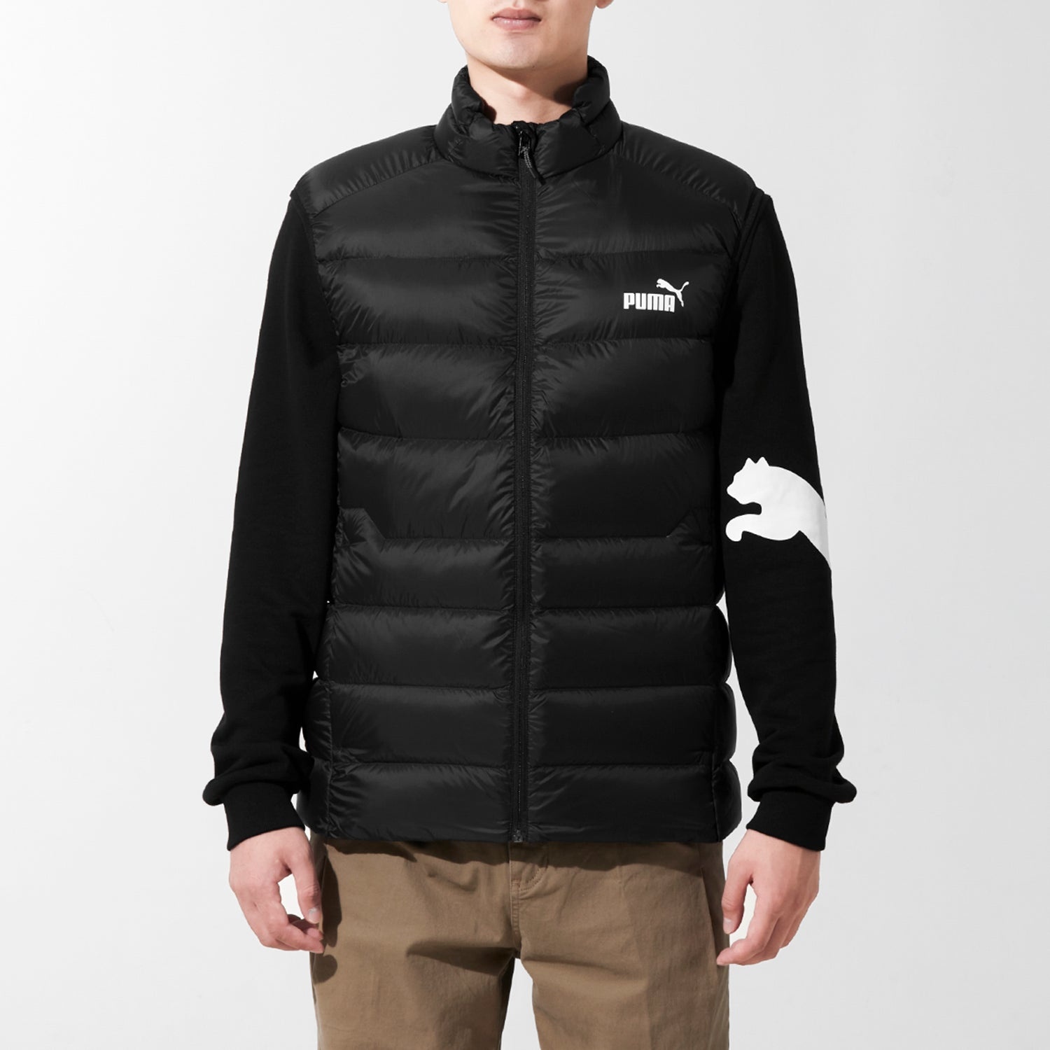 PUMA Logo Down Vest 'Black' 534541-01 - 3
