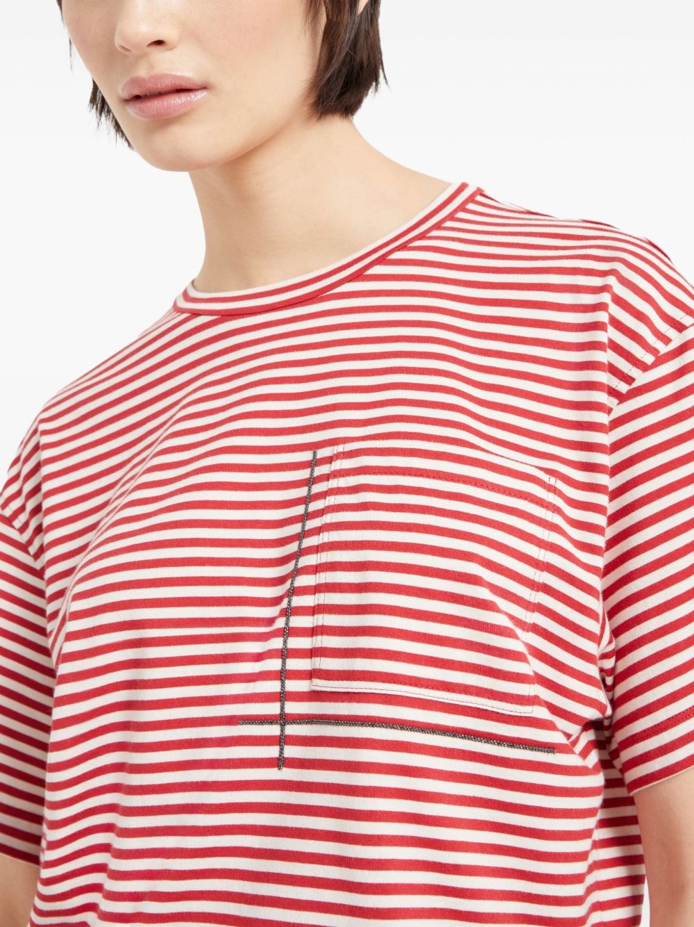 striped T-shirt - 5