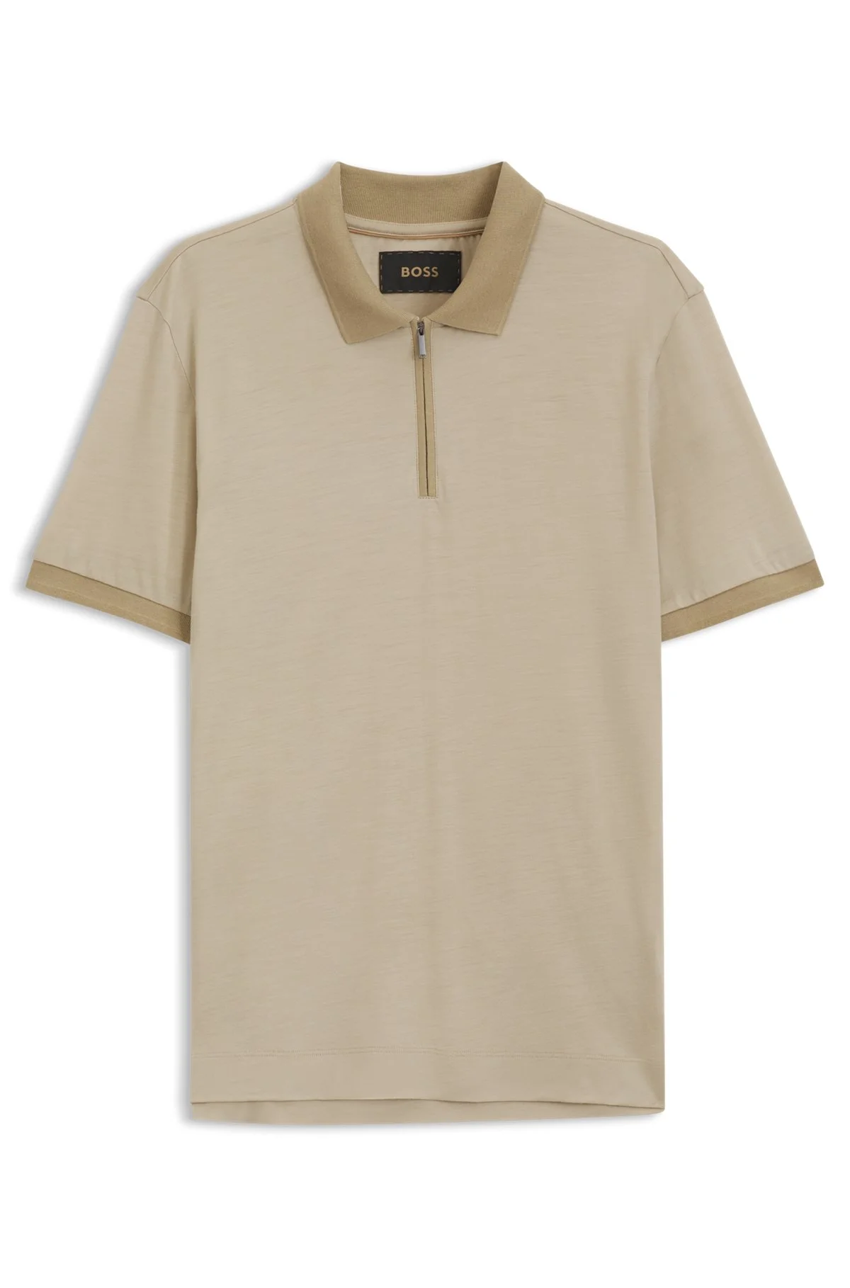 REGULAR-FIT POLO SHIRT IN WOOL WITH ZIPPER PLACKET - 1