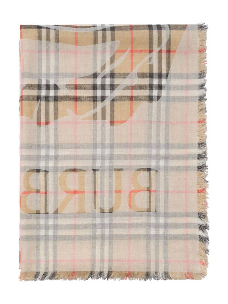 Burberry Equestrian Knight-print scarf outlook