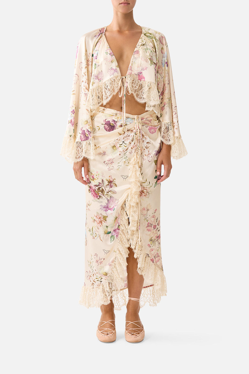 CAMILLA WRAP TIE SKIRT WITH RUFFLE outlook