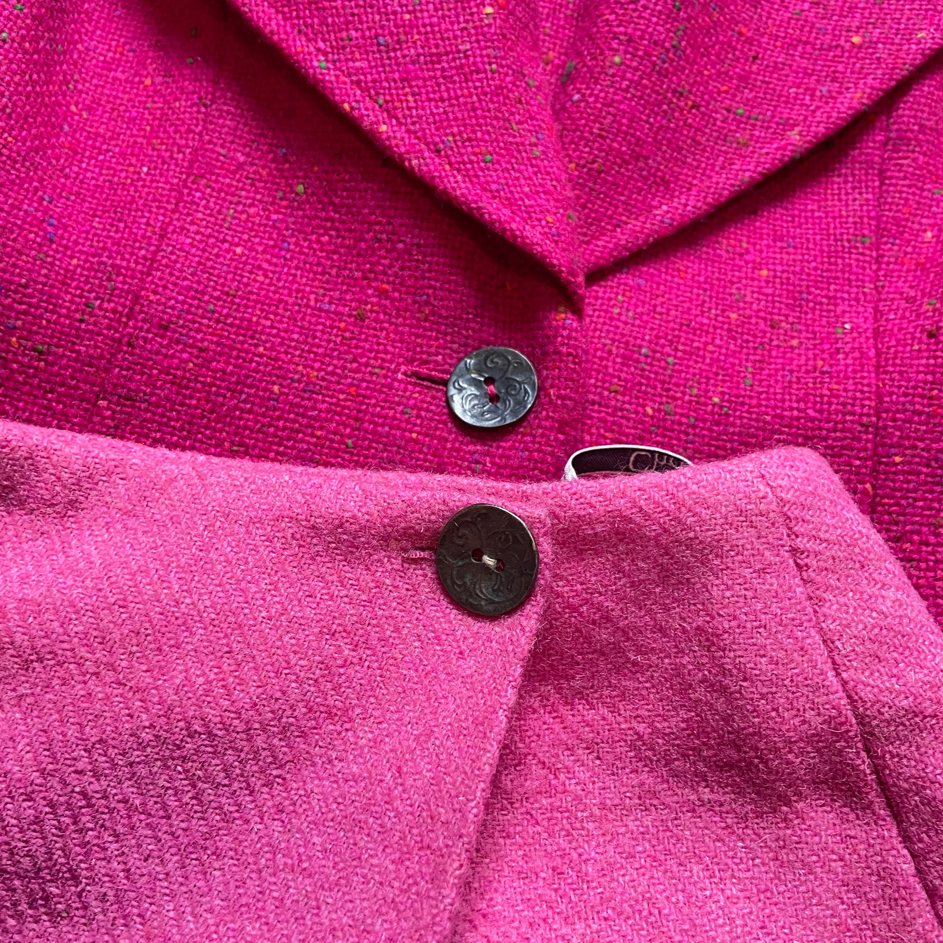 Dior fw1998 galliano pink sprinkle wool blazer coat bar jacket - 15