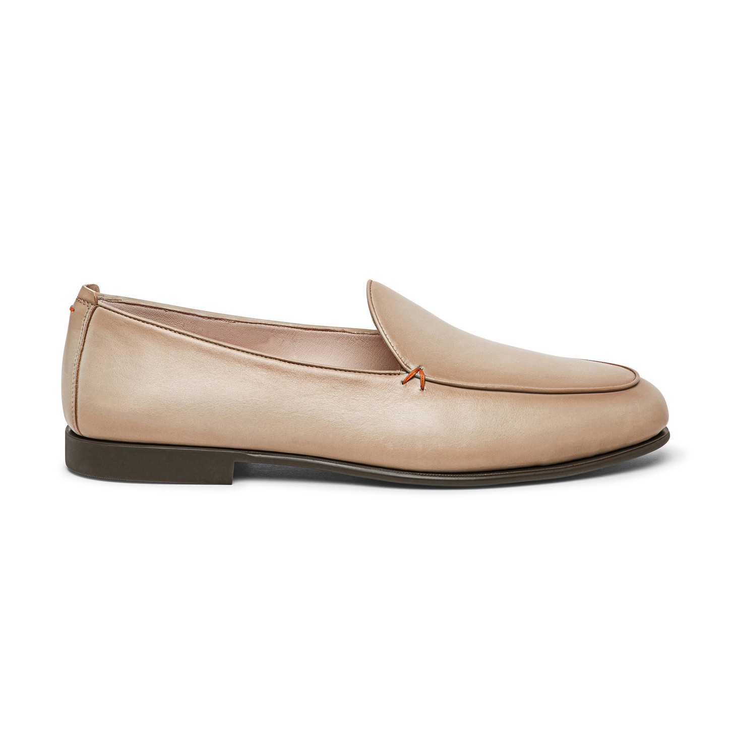 Men's beige leather loafer - 1
