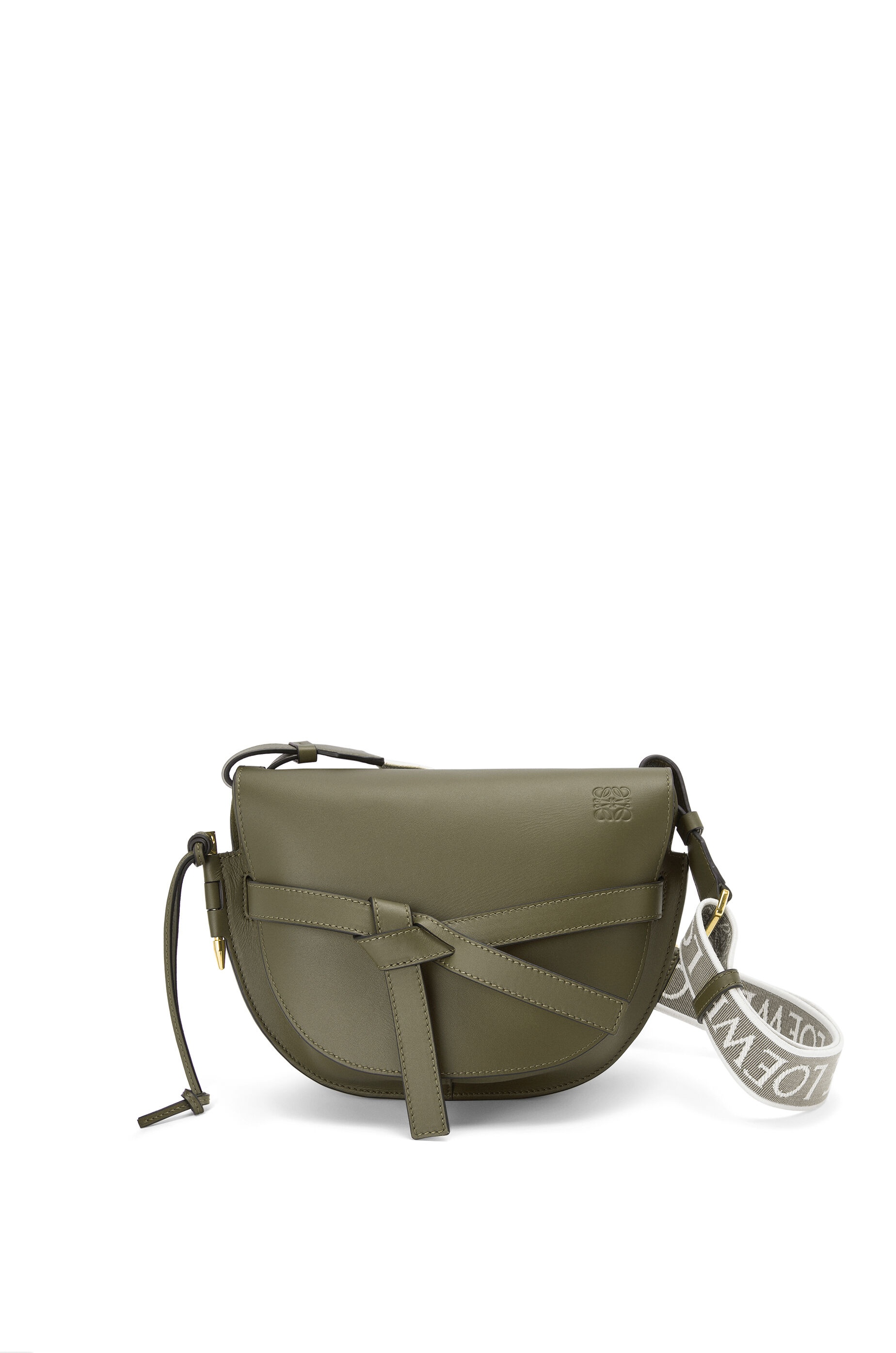 Small Gate bag in soft calfskin and jacquard - 1