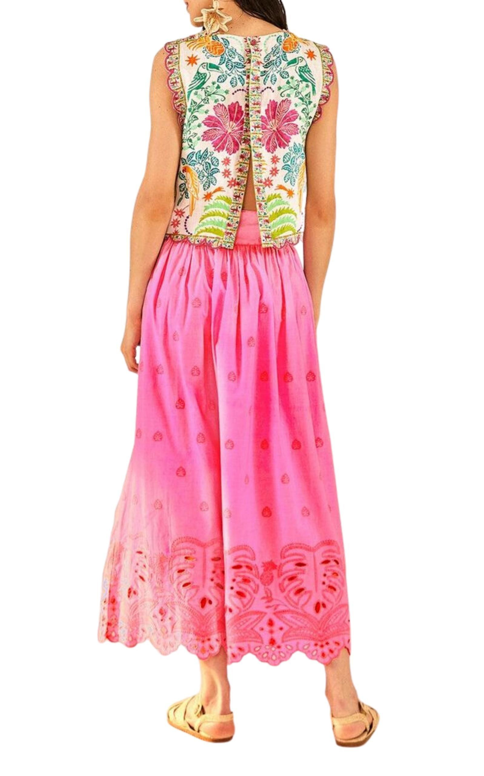 Scalloped Broderie Anglaise Cotton-poplin Maxi Skirt - 5