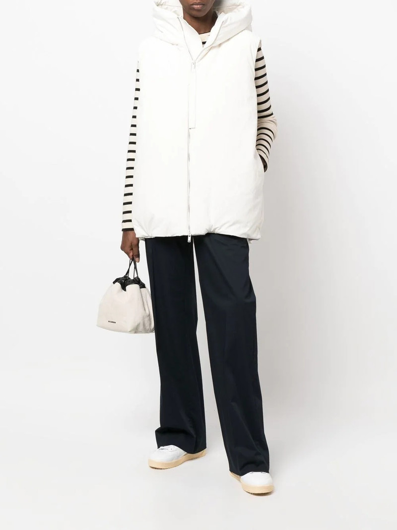 Jil Sander hooded gilet jacket outlook