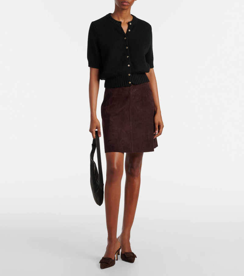 STOULS Lucie 22 high-rise suede miniskirt outlook