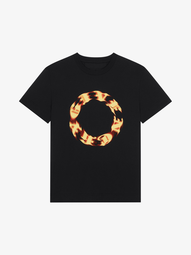 OVERSIZED T-SHIRT IN COTTON WITH GIVENCHY CIRCLE PRINT 1