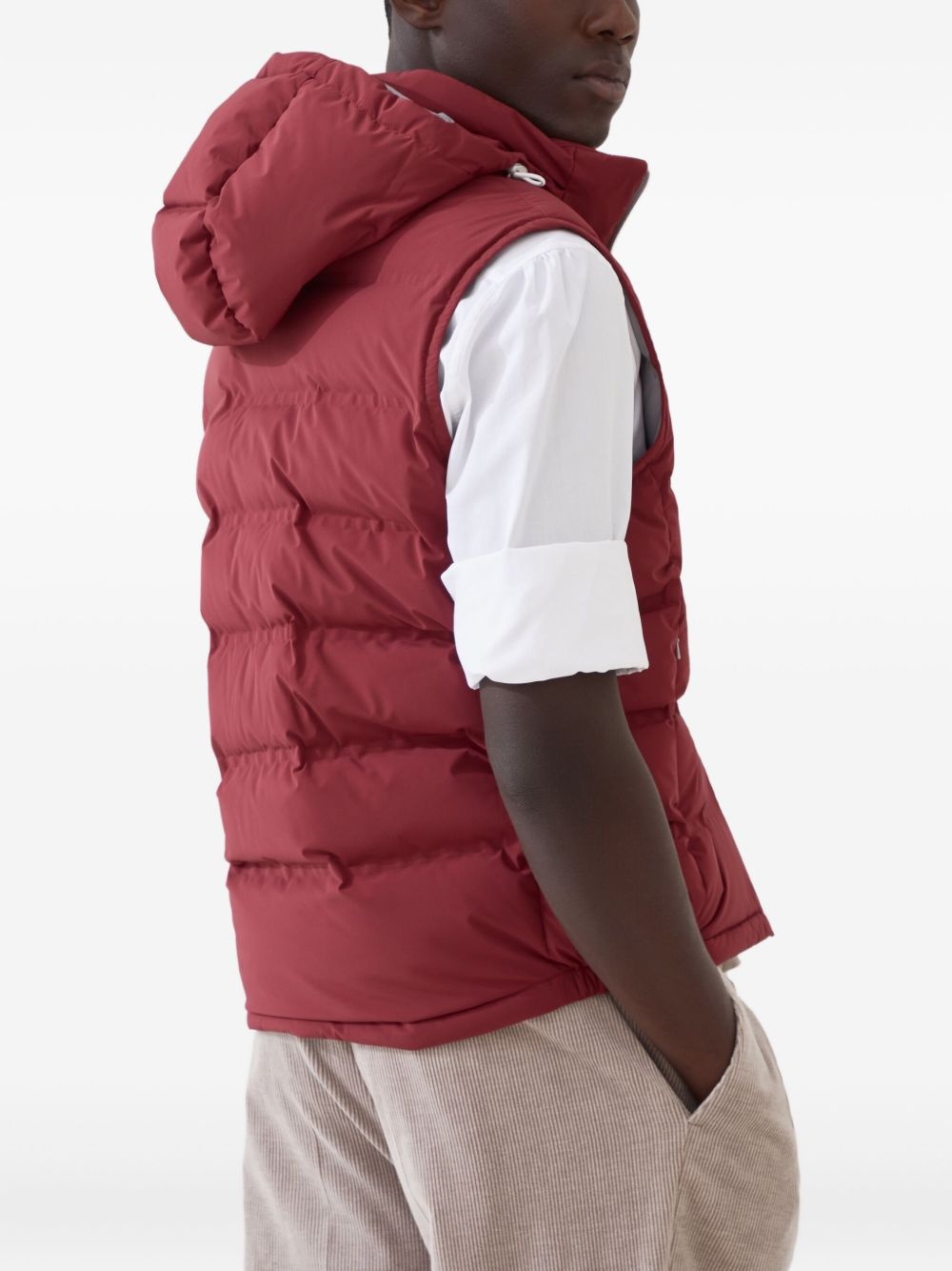 taffeta padded gilet - 4