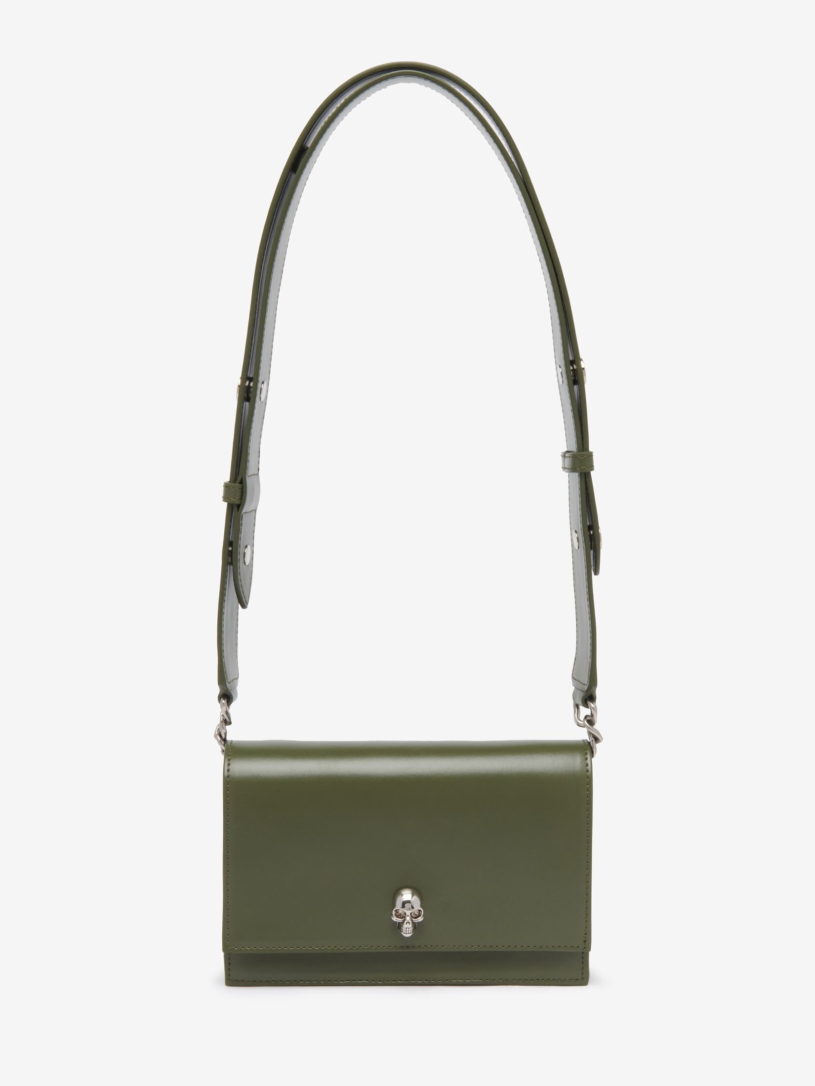 Women's The Biker Small Skull Bag in Khaki - 5