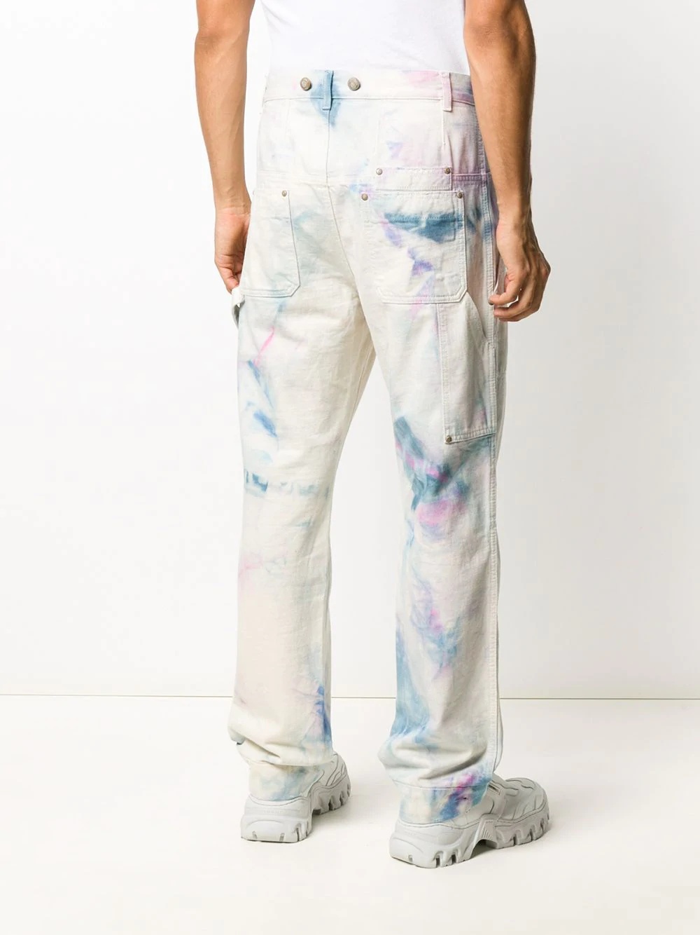 tie-dye print jeans - 4