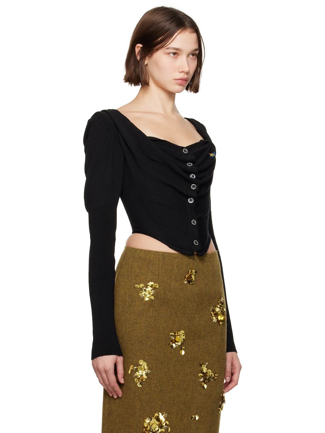 Black Bea Corset Cardi Blouse - 2