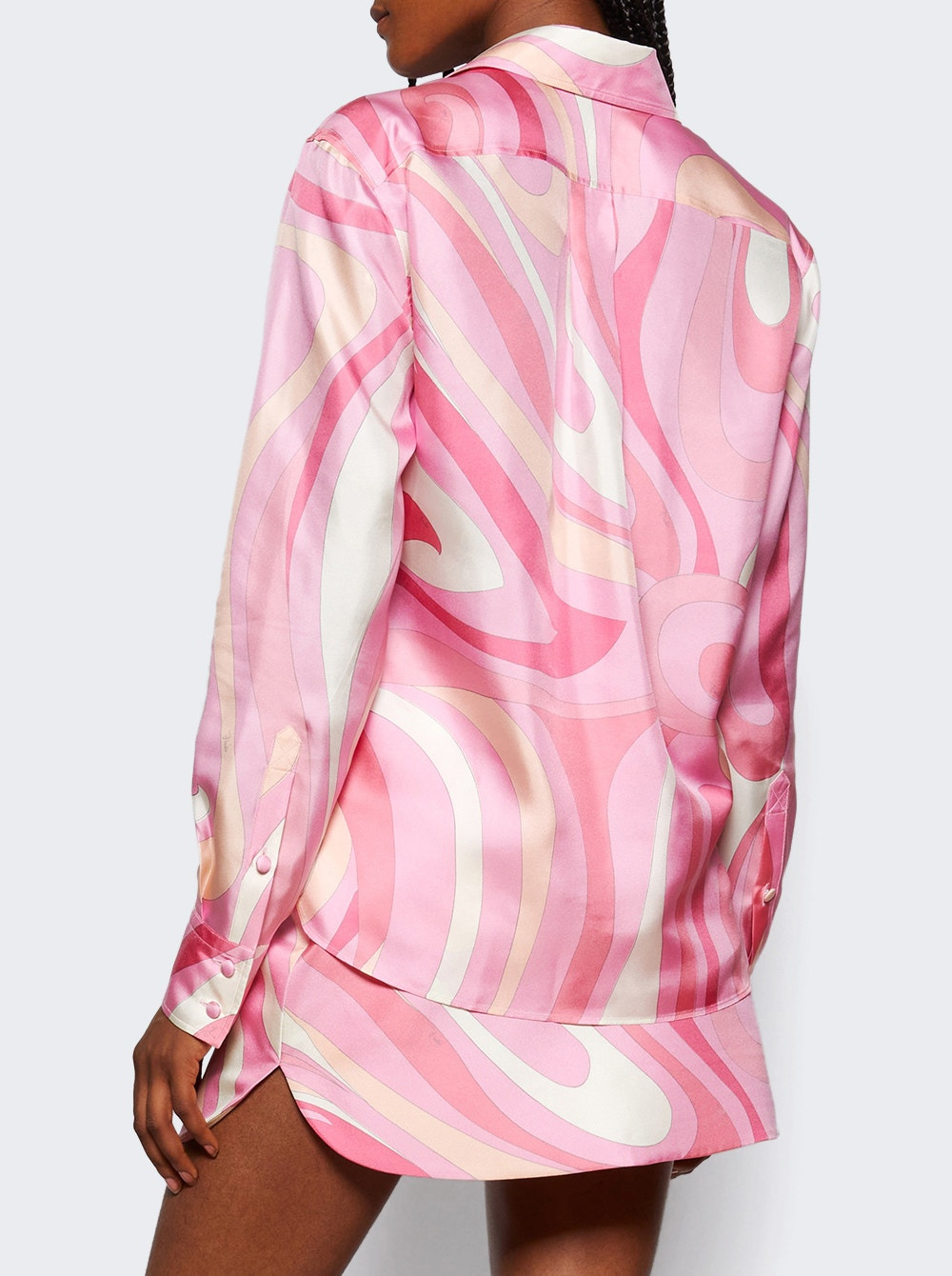Marmo Print Shirt Rosa - 4