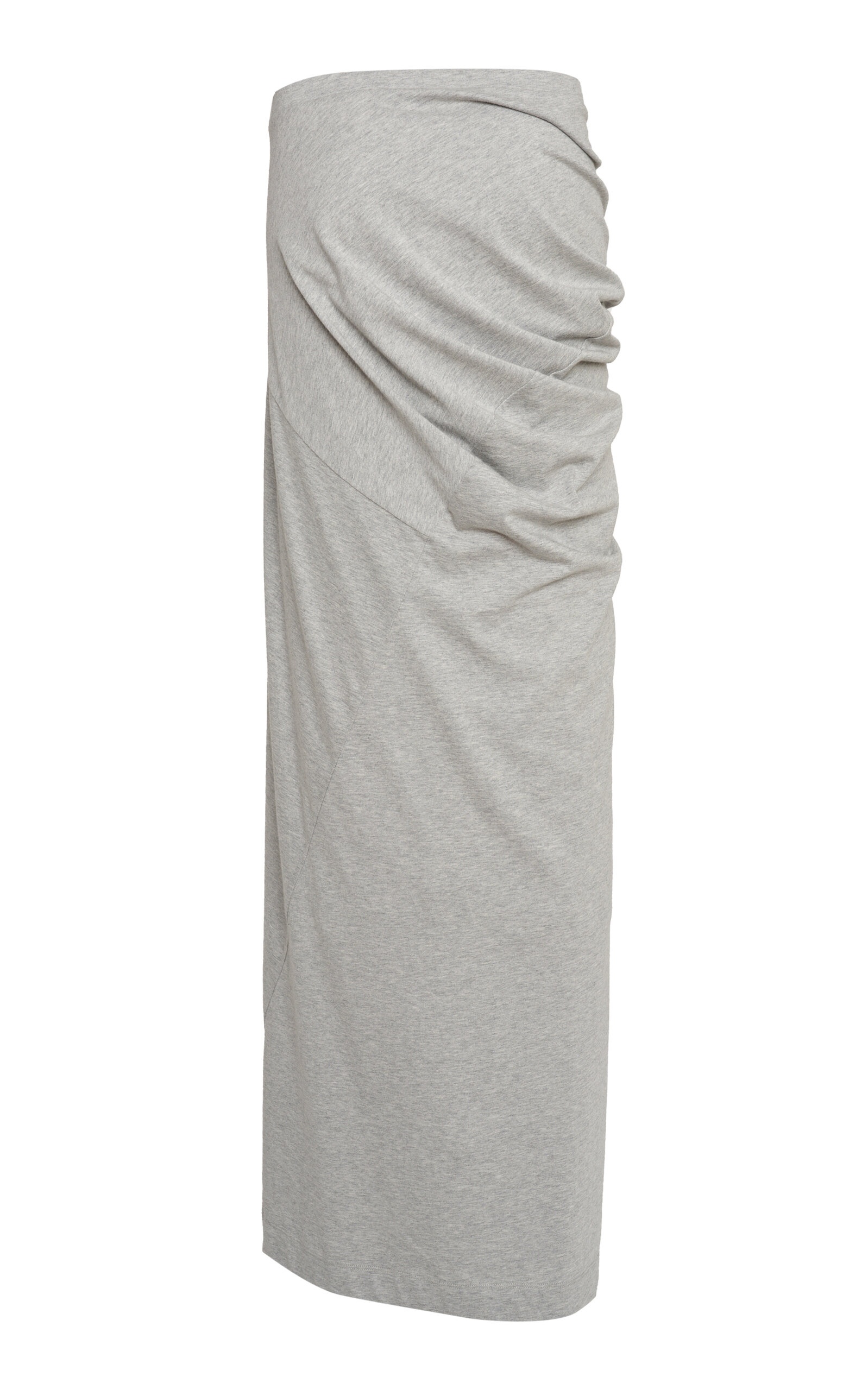 Herens Draped Cotton-Jersey Maxi Skirt grey - 3