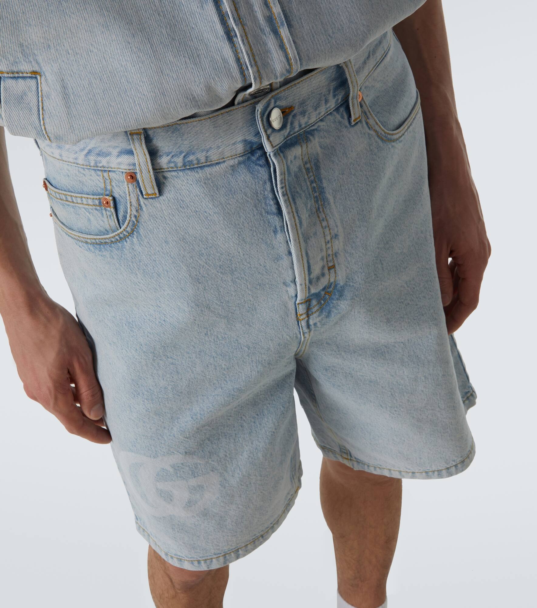 GG denim Bermuda shorts - 5