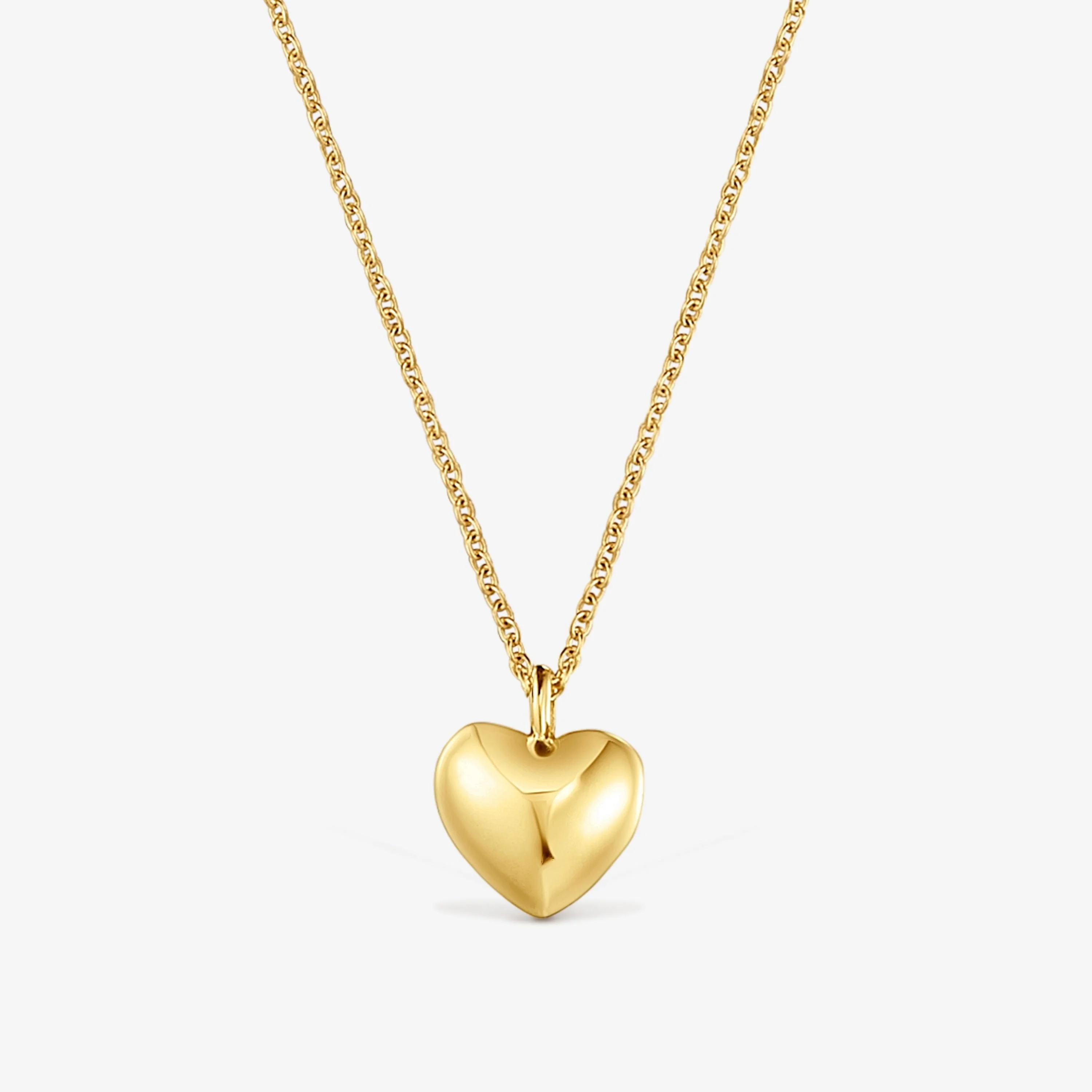Short 18K solid gold heart Necklace My Other Half - 1