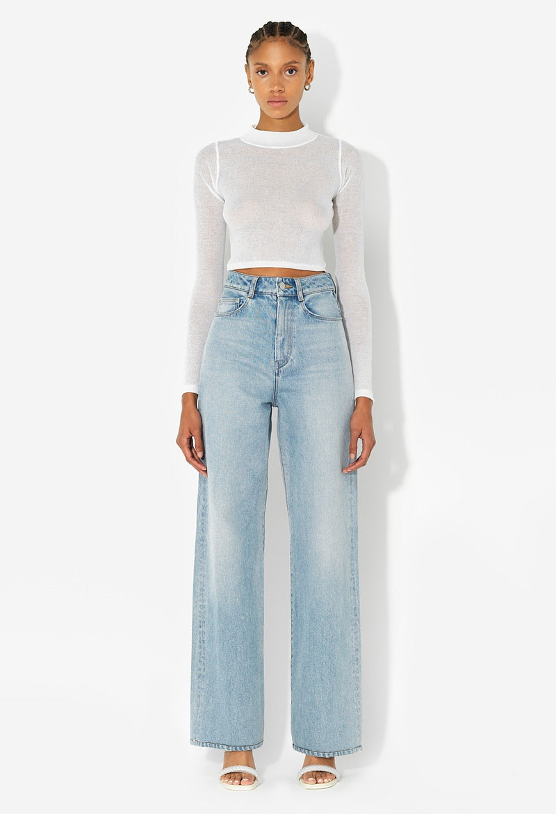 GAUZE RIB LS CROPPED TEE 3