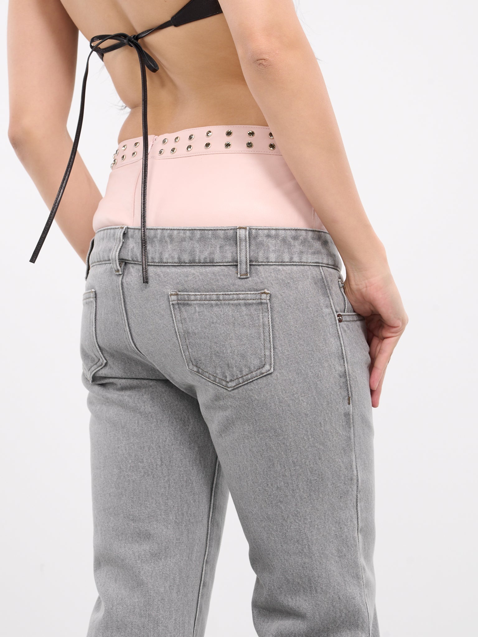 Double Layer Denim Jeans - 5