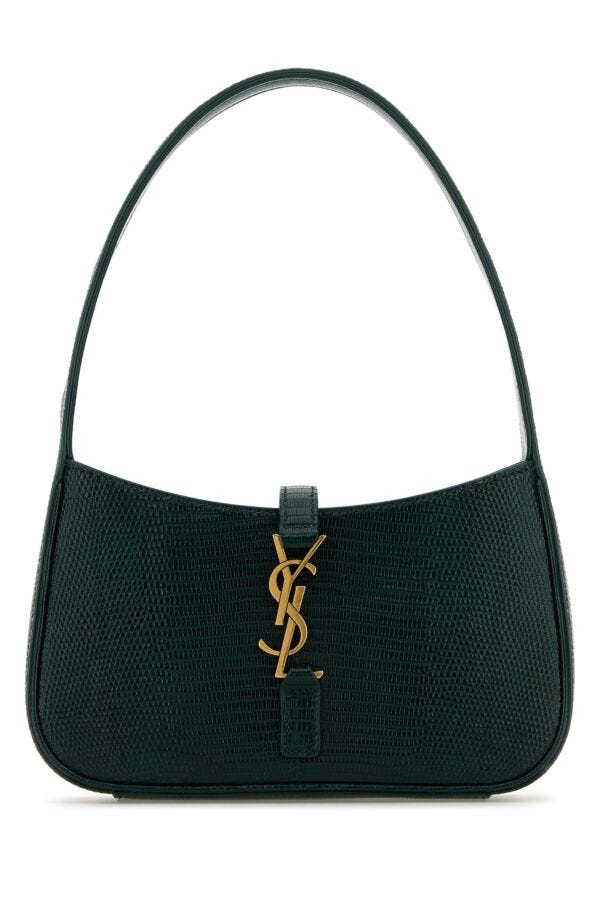ハンドバッグ Saint Laurent Bottle Green Leather Mini Le 5 A 7 Handbag SAINT LAURENT Saint Laurent Woman Bottle Green Leather Mini