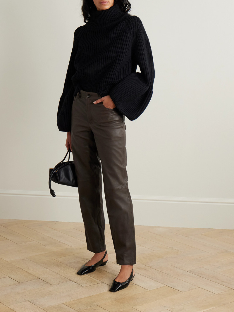 TOTEME Straight-leg Leather Pants outlook