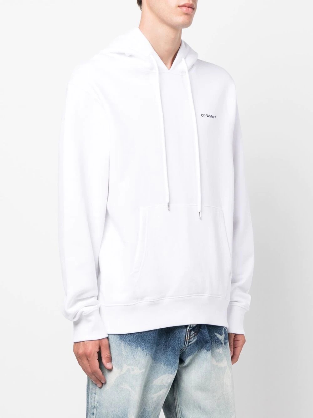 logo-print drawstring hoodie - 4