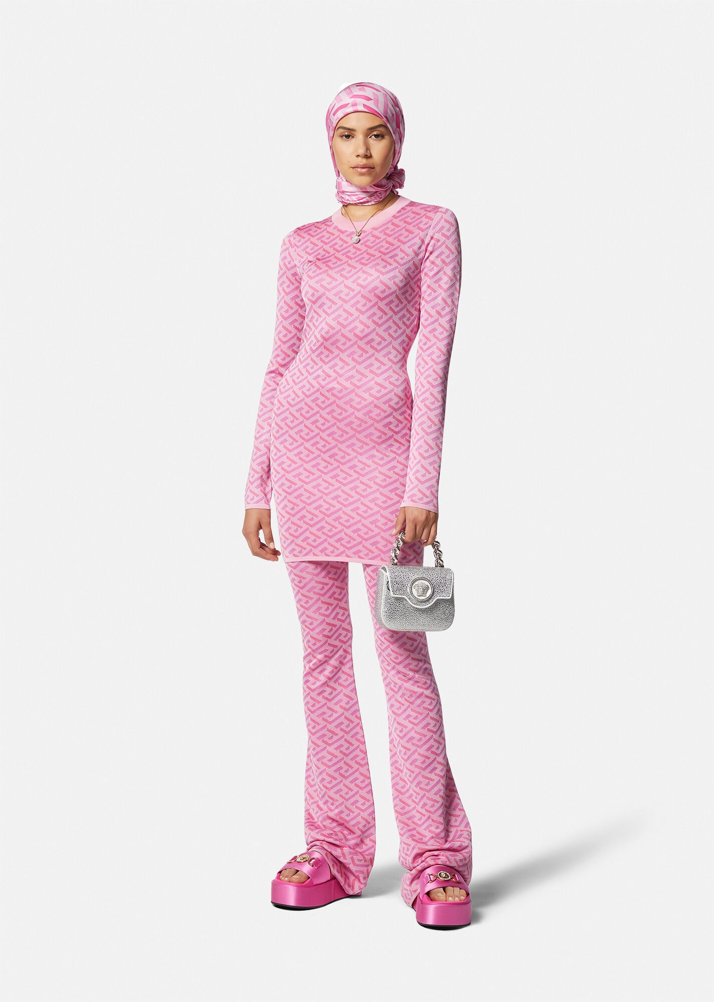 La Greca Jacquard Mini Dress - 2