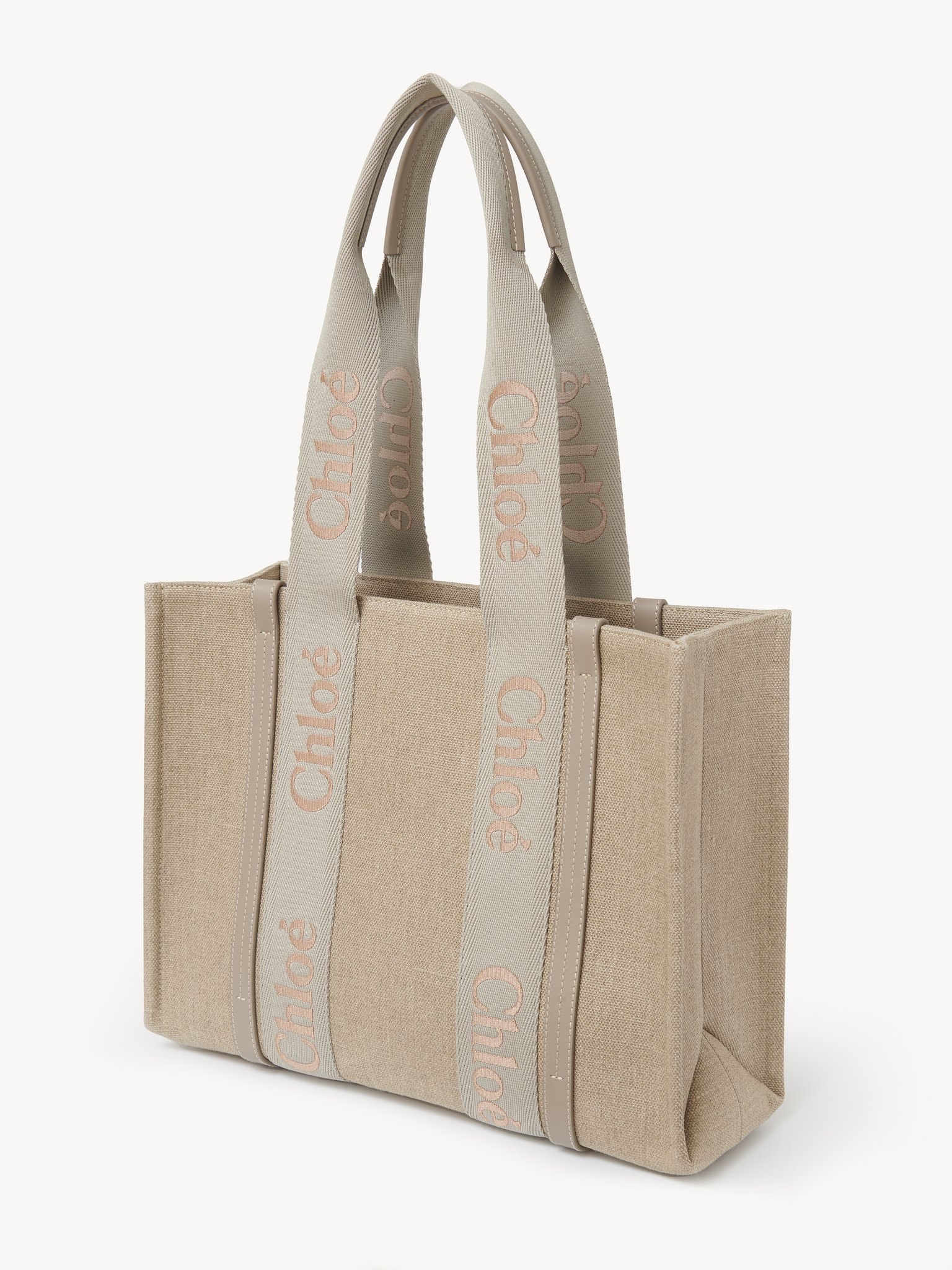 WOODY TOTE BAG IN LINEN - 2