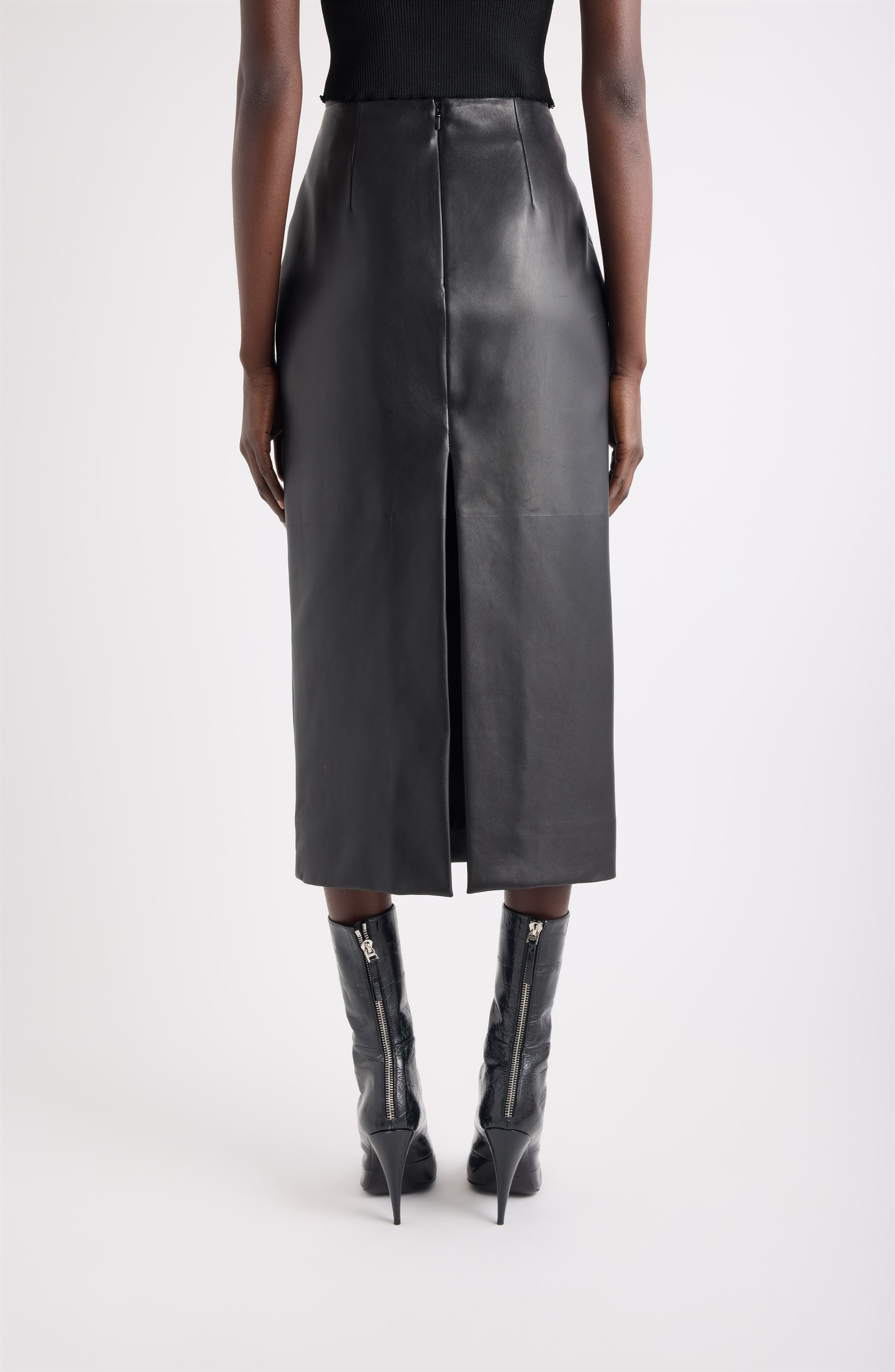 Givenchy Leather Pencil Skirt in 001-Black at Nordstrom - 3