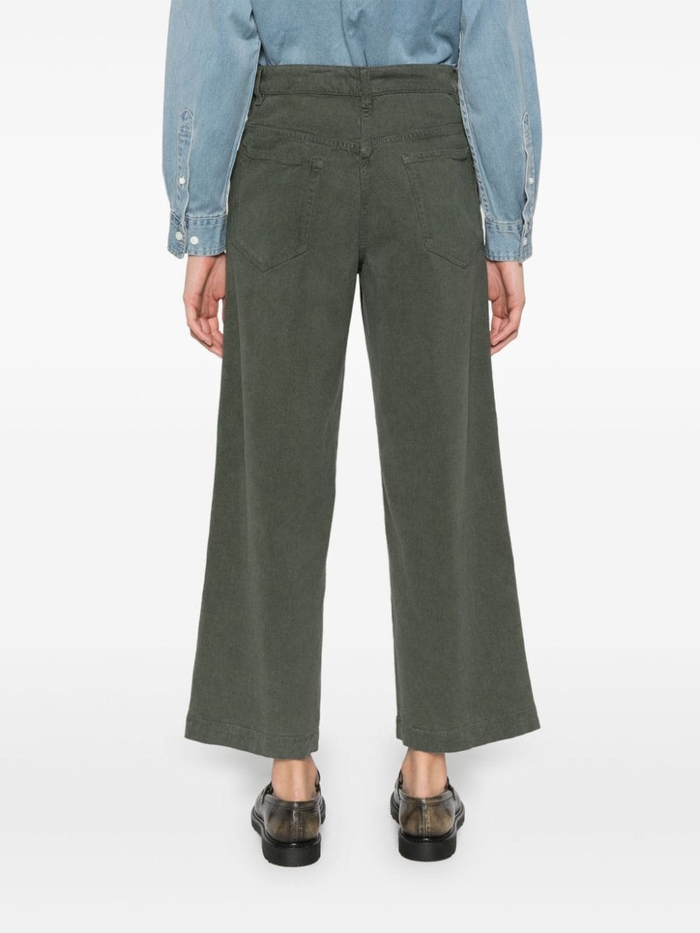 twill cropped trousers - 4