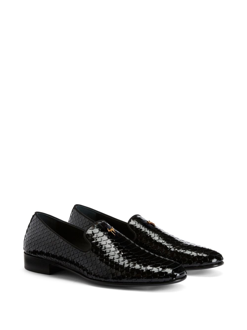 Lewis Pit 15mm snakeskin-effect loafers - 2