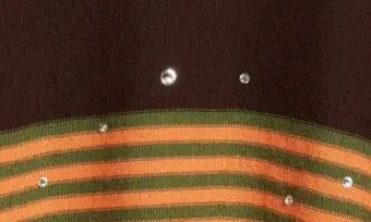 Crystal Embellished Stripe Merino Wool Polo Sweater - 7