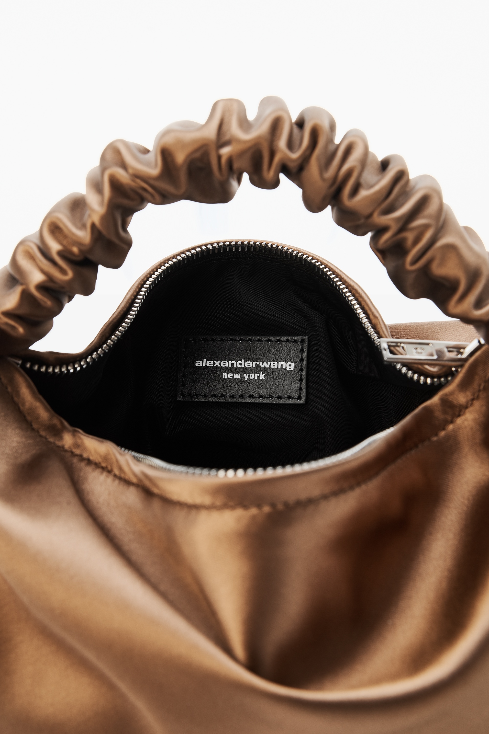 SCRUNCHIE MINI BAG IN SATIN - 4