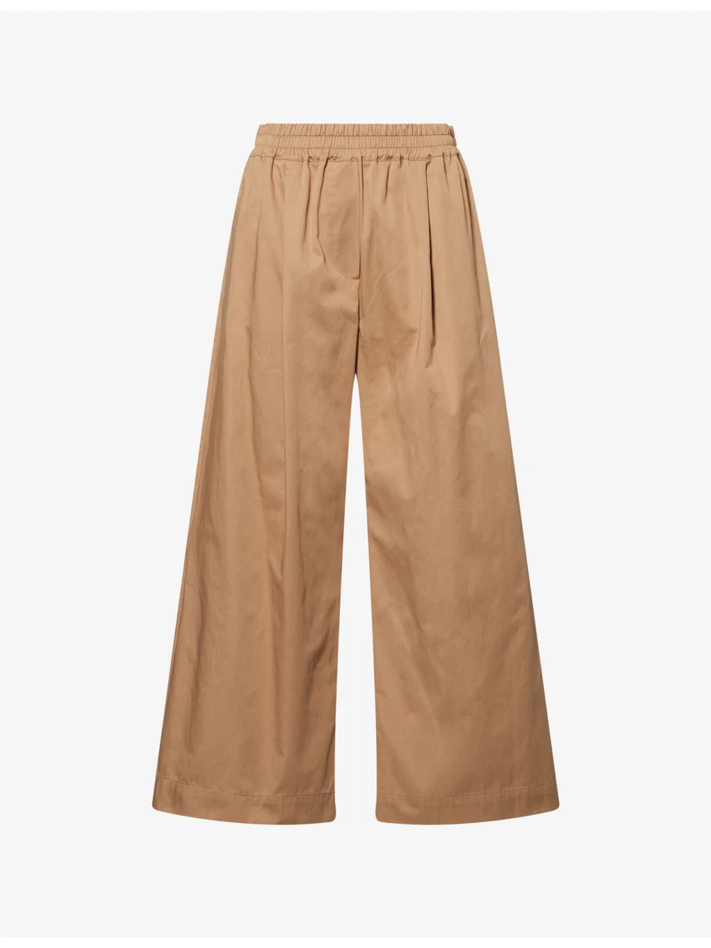 Cropped Wide-Leg Cotton Trousers - 1