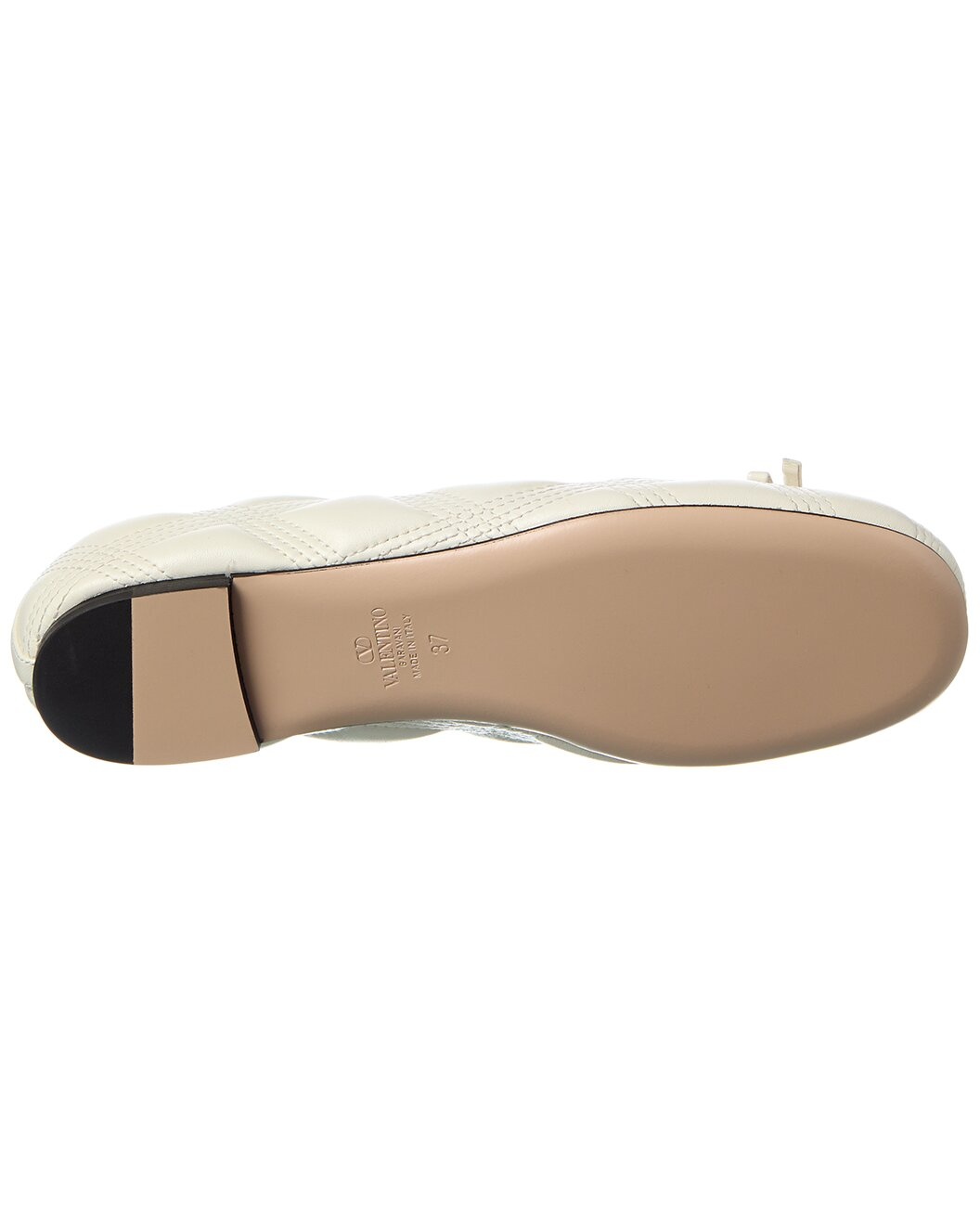 Valentino Bow Quilted Leather Flat - 4