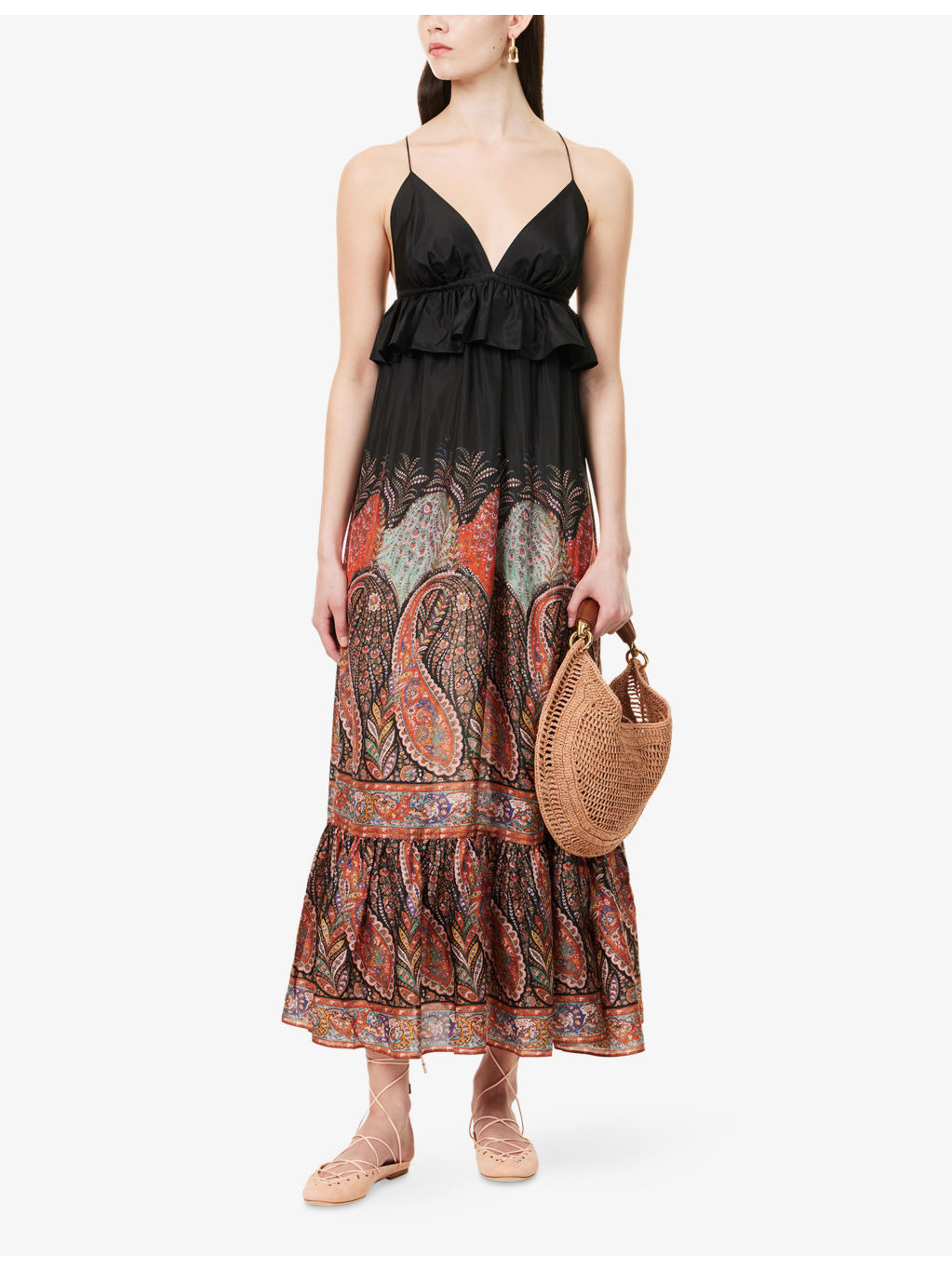Rhiannon Ruffled Silk Maxi Dress - 2