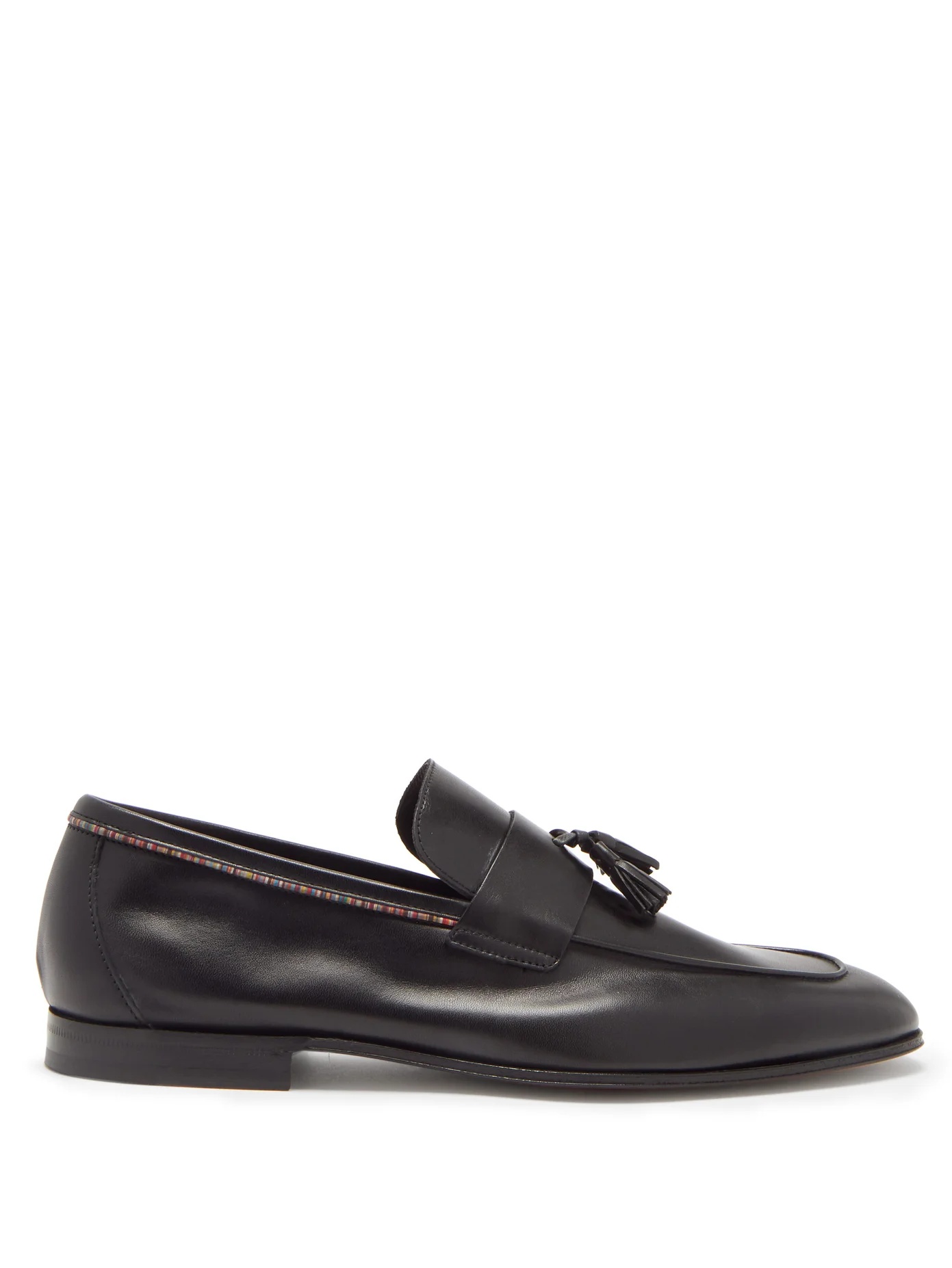 Hilton Signature-stripe tasselled leather loafers - 1