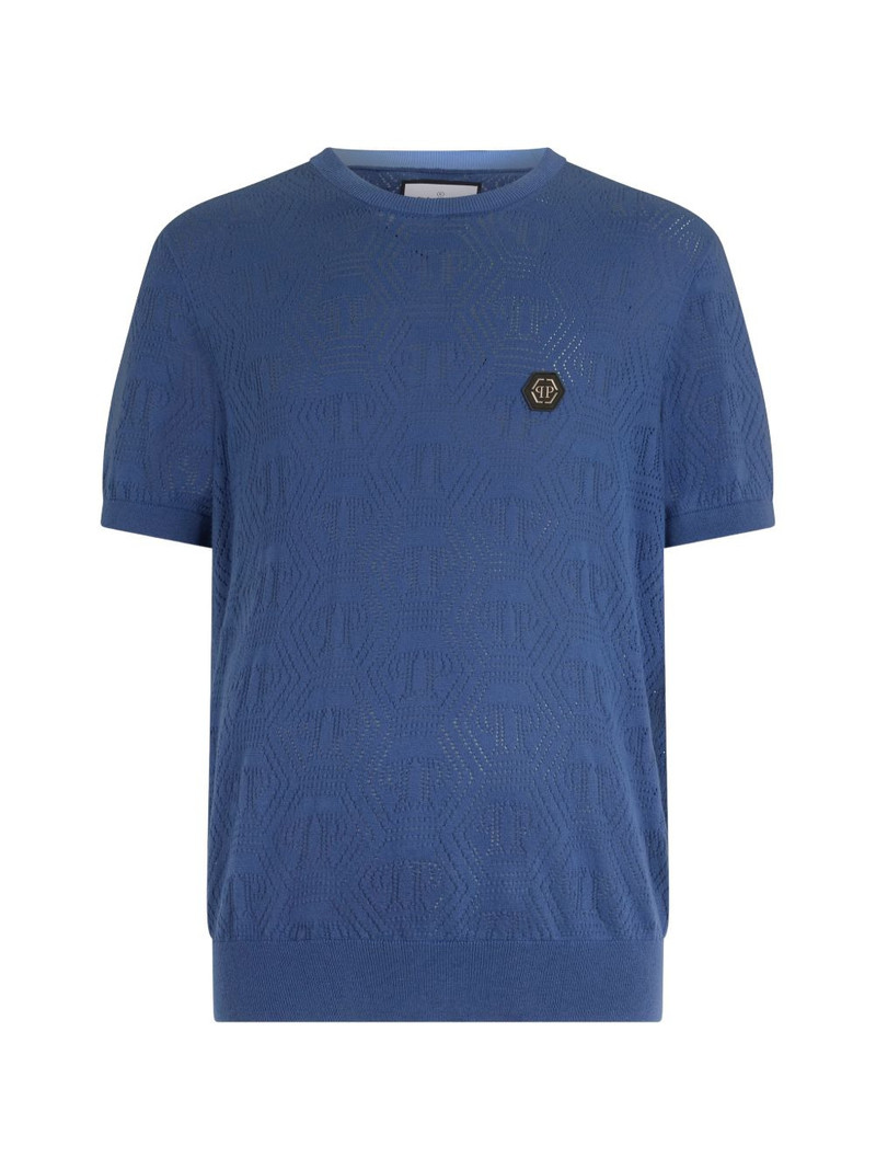 monogram-pattern T-shirt 1