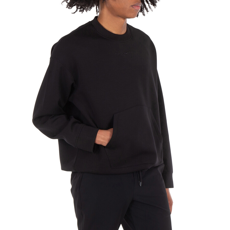 Emporio Armani Logo-Embroidered Crew Neck Sweatshirt - 4